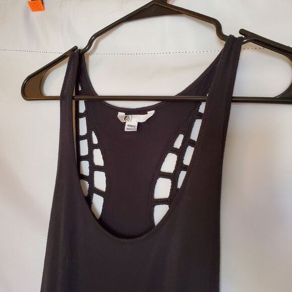 2 Summer Dresses, Volcom Play Along Black Coverup & Blue TieDyed, Size M - Picture 3 of 10